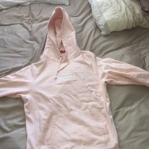Supreme Peach box logo sweatshirt
